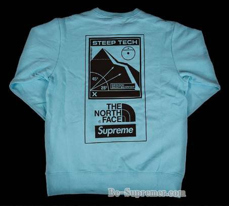 Supreme シュプリーム 16SS The North Face Steep Tech Crewneck ノースフェイススティープテッククルーネック  ライトブルー | Supreme(シュプリーム)オンライン通販専門店 Be-supremer I 新作2024AW販売中