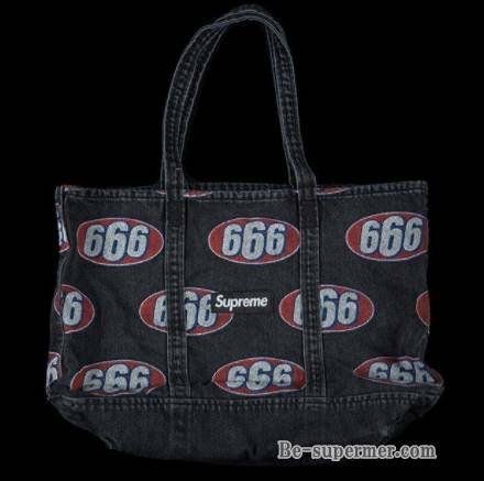Supreme シュプリーム 666 Denim Tote bag トートバッグ Supreme '666 Denim Tote'デニム トートバッグ Bag 黒 ブラック