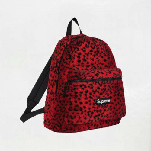 Supreme シュプリーム 17FW Leopard Fleece Backpack レオパードフリースバックパック リュック レッド |  Supremeオンライン通販専門店 Be-supremer