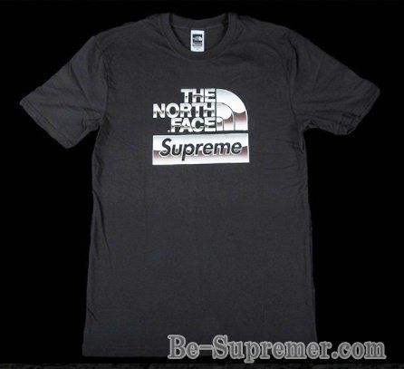 Supreme シュプリーム 18SS The North Face Metallic Logo T-shirt ノースフェイスメタリックロゴTシャツ  ブラック | Supremeオンライン通販専門店 Be-supremer