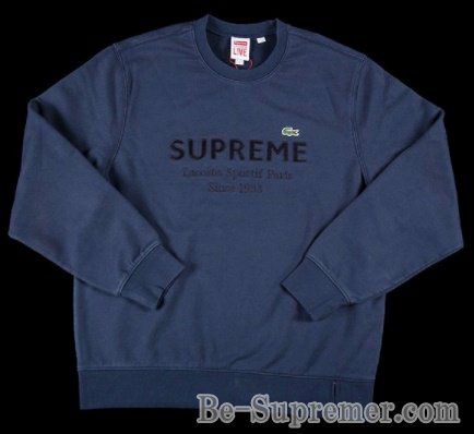 Supreme シュプリーム 18SS LACOSTE Crewneck ラコステクルーネック  
