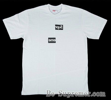 Supreme シュプリーム 18FW Comme des Garcons SHIRT Split Box Logo Tee コムデギャルソンボックスロゴＴシャツ  ホワイト | Supreme(シュプリーム)オンライン通販専門店 Be-supremer I 新作2024AW販売中