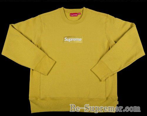 Supreme シュプリーム 18FW Box Logo Crewneck ボックスロゴクルーネック マスタード | Supremeオンライン通販専門店  Be-supremer