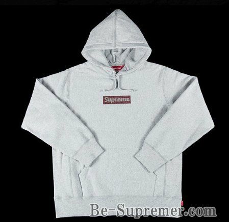 Supreme シュプリーム 19SS Swarovski Box Logo Hooded Sweatshirt スワロフスキーボックスロゴフード パーカー ヘザーグレー | Supreme(シュプリーム)オンライン通販専門店 Be-supremer I 新作2024AW販売中