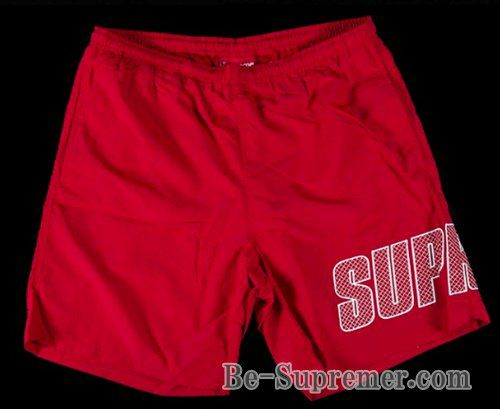 Supreme シュプリーム 19SS Logo Applique Water Short ロゴアップリケウォーターショーツ 水着 レッド