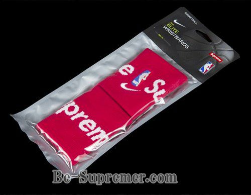 supremeリストバンド 赤 黒 セット（Supreme Fleece Headband 