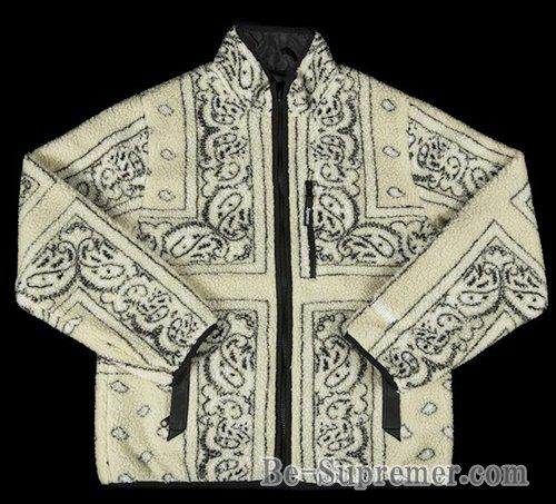 Supreme シュプリーム 19FW Reversible Bandana Fleece Jacket 