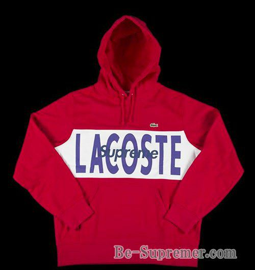 Supreme シュプリーム 19FW LACOSTE Logo Panel Hooded Sweatshirt  