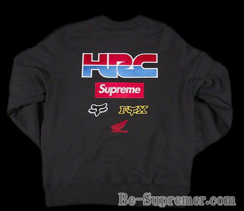 Supreme シュプリーム 19FW Honda Fox Racing Crewneck ホンダ フォックスレーシングクルーネック ブラック |  Supreme(シュプリーム)オンライン通販専門店 Be-supremer I 新作2024AW販売中