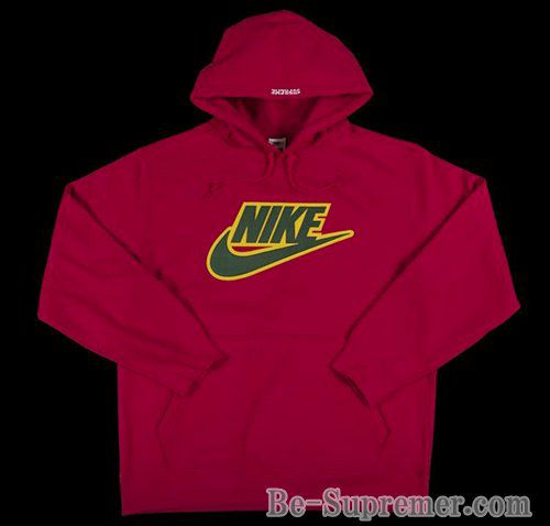 Supreme シュプリーム 19FW Nike Leather Applique Hooded Sweatshirt  