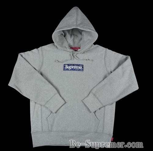 Supreme シュプリーム 19FW Bandana Box Logo Hooded Sweatshirt バンダナボックスロゴフードパーカー ヘザーグレー  | Supreme(シュプリーム)オンライン通販専門店 Be-supremer I 新作2024AW販売中