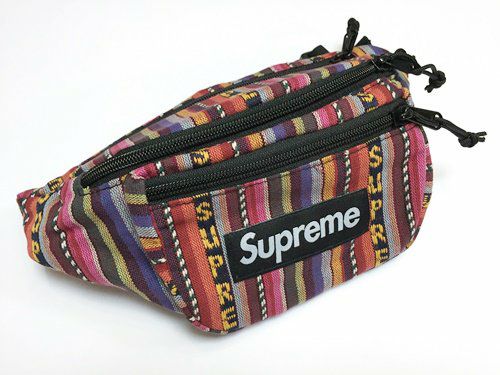 Supreme シュプリーム 20SS Woven Stripe Waist Bag ウォーブン 