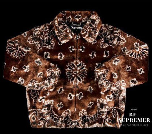 Supreme シュプリーム 21SS Bandana Faux Fur Bomber Jacket バンダナフォークスファーボンバージャケット  ブラウン | Supreme(シュプリーム)オンライン通販専門店 Be-supremer I 新作2024AW販売中