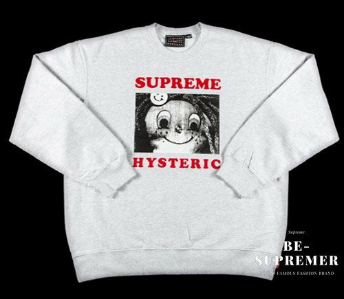 Supreme シュプリーム 21SS HYSTERIC GLAMOUR Crewneck ヒステリックグラマー クルーネック アッシュグレー |  Supreme(シュプリーム)オンライン通販専門店 Be-supremer I 新作2024AW販売中