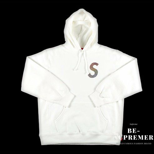 Supreme シュプリーム 21SS Swarovski S Logo Hooded Sweatshirt スワロフスキーSロゴフードパーカー  ホワイト | Supreme(シュプリーム)オンライン通販専門店 Be-supremer I 新作2024AW販売中