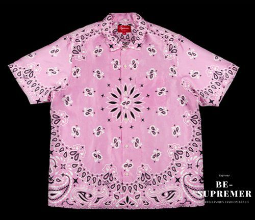 Supreme シュプリーム 21SS Bandana Silk S/S Shirt バンダナシルクショートスリーブシャツ ピンク | Supreme( シュプリーム)オンライン通販専門店 Be-supremer I 新作2024AW販売中