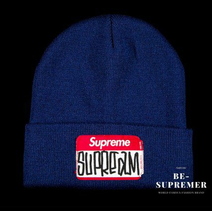 Supreme シュプリーム 21FW Gonz Nametag Beanie ゴンズネームタグビーニー ニット帽 ネイビー | Supremeオンライン通販専門店  Be-supremer