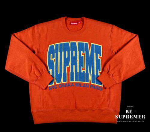 Supreme シュプリーム 21FW Cities Arc Crewneck シティーズアーククルーネック オレンジ | Supreme(シュプリーム)オンライン通販専門店  Be-supremer I 新作2024AW販売中