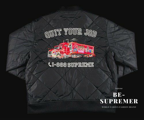 Supreme シュプリーム 21FW Quit Your Job Quilted Work Jacket クイトユアジョブキルトワークジャケット  ブラック | Supreme(シュプリーム)オンライン通販専門店 Be-supremer I 新作2024AW販売中