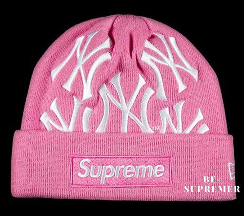 Supreme シュプリーム 21FW New York Yankees New Era Box Logo Beanie ニューヨーク ヤンキースニューエラボックスロゴビーニー ニット帽 ピンク | Supremeオンライン通販専門店 Be-supremer