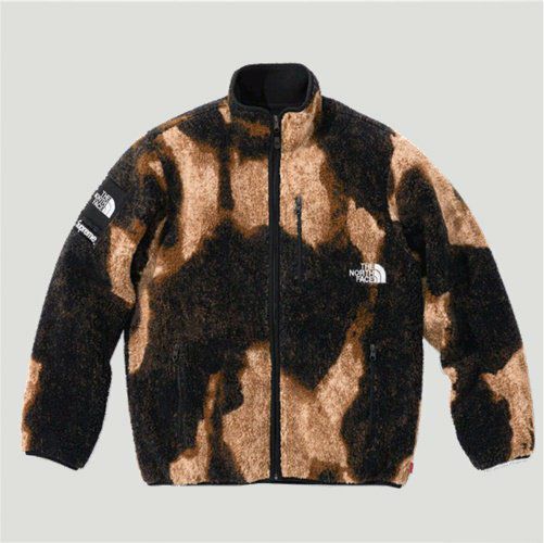 Supreme シュプリーム 21FW The North Face Bleached Denim Print Fleece Jacket  ノースフェイスブリーチデニムフリースジャケット ブラック | Supremeオンライン通販専門店 Be-supremer