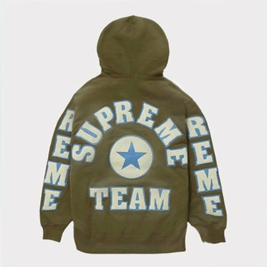 Supreme シュプリーム 22SS Team Chenille Hooded Sweatshirt チームシュニールフードパーカー  オリーブブラウン | Supreme(シュプリーム)オンライン通販専門店 Be-supremer I 新作2024AW販売中