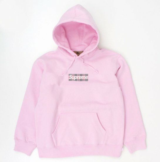 Supreme シュプリーム 22SS Burberry Box Logo Hooded Sweatshirt バーバリーボックスロゴフードパーカー  ライトピンク | Supreme(シュプリーム)オンライン通販専門店 Be-supremer I 新作2024AW販売中