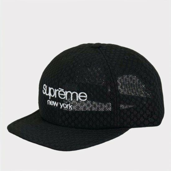 Supreme シュプリーム 22SS Classic Logo Air Mesh 6Panel Cap クラシックロゴエアメッシュ6パネルキャップ  帽子 ブラック | Supremeオンライン通販専門店 Be-supremer