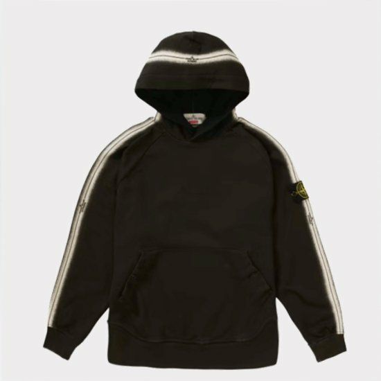 Supreme シュプリーム 22SS Stone Island Stripe Hooded Sweatshirt ストーンアイランドストライプフードパーカー  ブラック | Supreme(シュプリーム)オンライン通販専門店 Be-supremer I 新作2024AW販売中