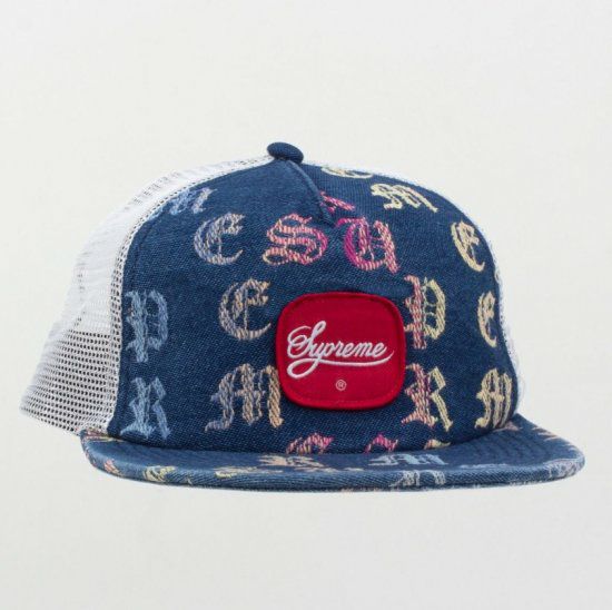 Supreme シュプリーム 22SS Gradient Jacquard Denim Mesh Back 5Panel 