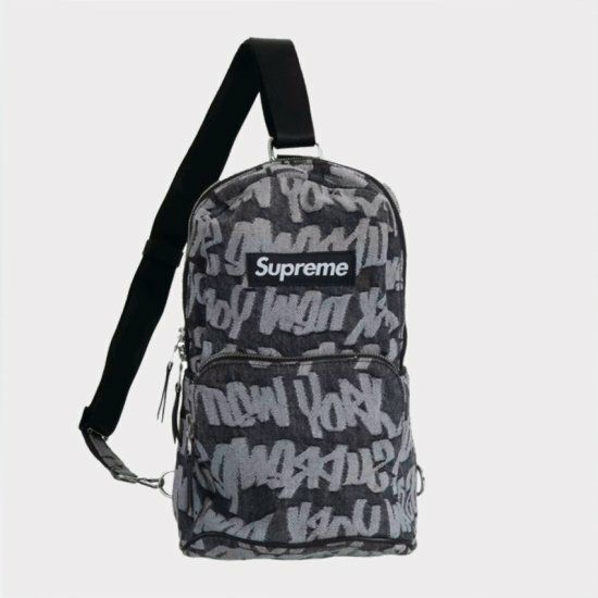 Supreme シュプリーム 22SS Fat Tip Jacquard Denim Sling Bag ファットチップジャガードデニムスリングバッグ  ブラック | Supreme(シュプリーム)オンライン通販専門店 Be-supremer I 新作2024AW販売中