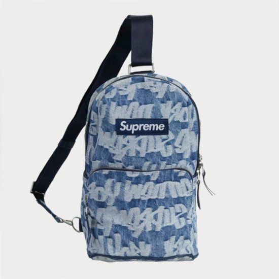 Supreme シュプリーム 22SS Fat Tip Jacquard Denim Sling Bag 