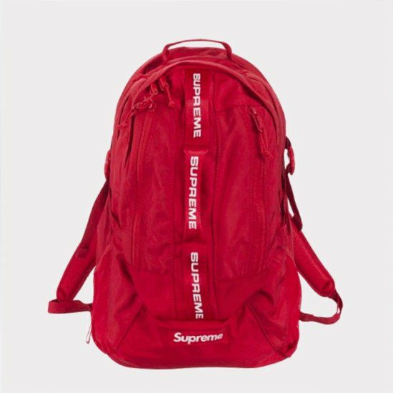 中古】Supreme シュプリーム PERTEX RED レッド puffer backpack 