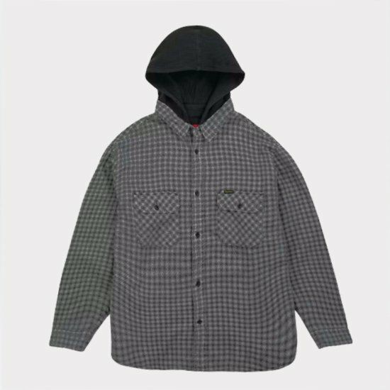 Supreme シュプリーム 2022AW Houndstooth Flannel Hooded Shirt  