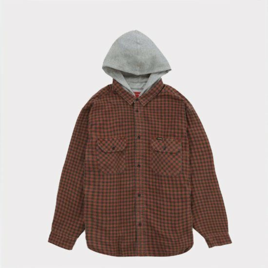 Supreme シュプリーム 2022AW Houndstooth Fllannel Hooded Shirt 