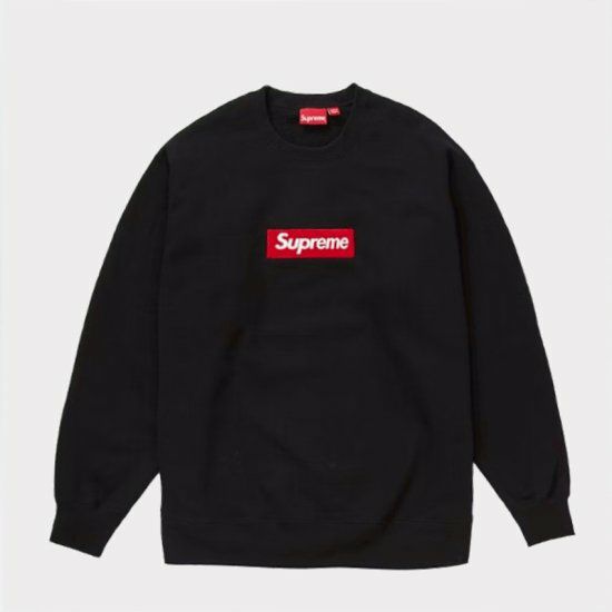 supreme Boxロゴ　ロンt ブラック　黒 Supreme シュプリーム 2022AW Box Logo Crewneck ボックスロゴ