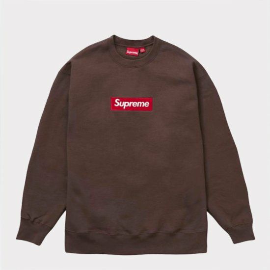 Supreme シュプリーム 2022AW Box Logo Crewneck ボックスロゴクルーネック ブラウン | Supremeオンライン通販専門店  Be-supremer