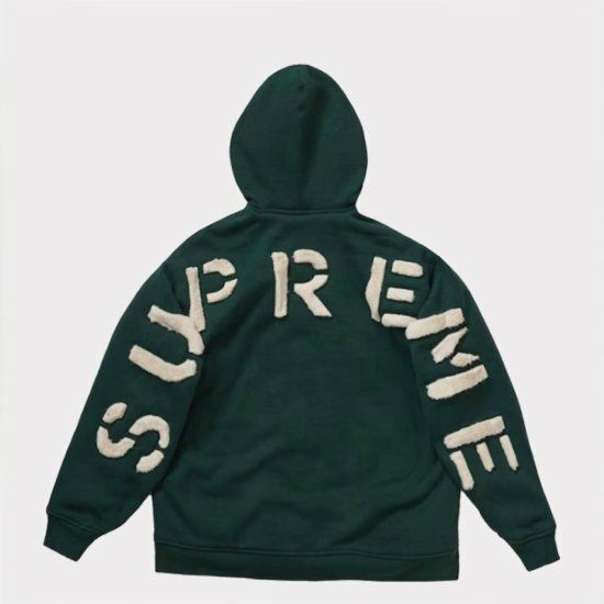 Supreme シュプリーム 2022AW Faux Fur Lined Zip Up Hooded Sweatshirt フォークスファーライン ジップアップフードパーカー ダークグリーン | Supreme(シュプリーム)オンライン通販専門店 Be-supremer I 新作2024AW販売中