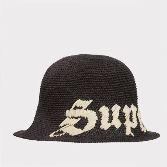 Supreme シュプリーム 2023SS Old English Straw Crusher Hat オルドイングリッシュストロークラッシャーハット  ブラック | Supreme(シュプリーム)オンライン通販専門店 Be-supremer I 新作2024AW販売中