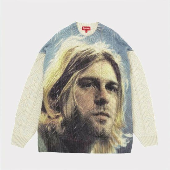 Supreme シュプリーム 2023SS Kurt Cobain Sweater カートコバーンセーター ホワイト | Supreme(シュプリーム)オンライン通販専門店  Be-supremer I 新作2024AW販売中