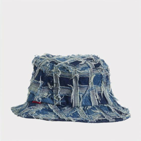 Supreme シュプリーム 2023SS Frayed Patchwork Denim Crusher Hat 