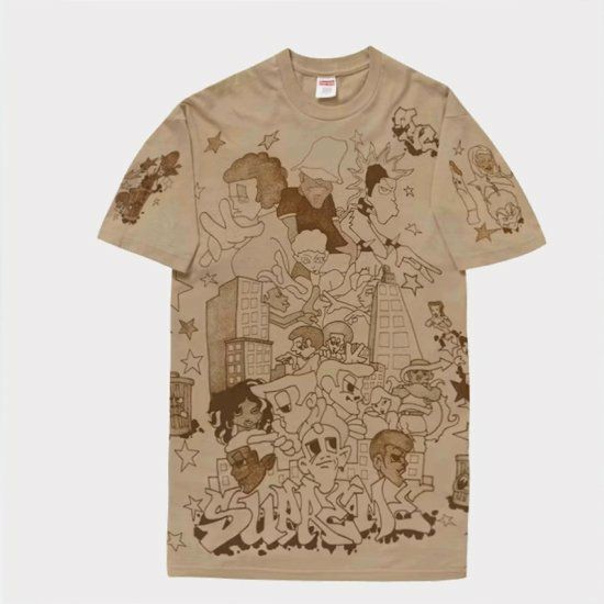 Supreme シュプリーム 23AW Downtown Tee ダウンタウンTシャツ カーキ  