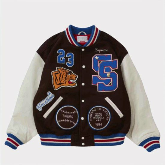 Supreme シュプリーム 2023AW Tiger Varsity Jacket タイガーバー 