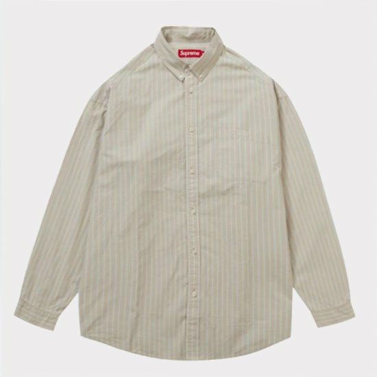 Supreme シュプリーム 2023AW Loose Fit Stripe Shirt ルースフィットストライプシャツ タン | Supreme( シュプリーム)オンライン通販専門店 Be-supremer I 新作2024AW販売中