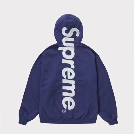 Supreme シュプリーム 2023AW Satin Applique Hooded Sweatshirt サテンアップリケスウェットパーカー  ウォッシュネイビー | Supreme(シュプリーム)オンライン通販専門店 Be-supremer I 新作2024AW販売中