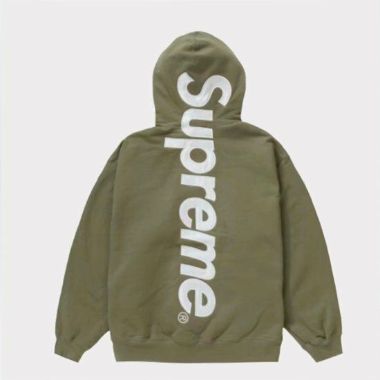 Supreme シュプリーム 2023AW Satin Applique Hooded Sweatshirt サテンアップリケスウェットパーカー  ライトオリーブ | Supreme(シュプリーム)オンライン通販専門店 Be-supremer I 新作2024AW販売中