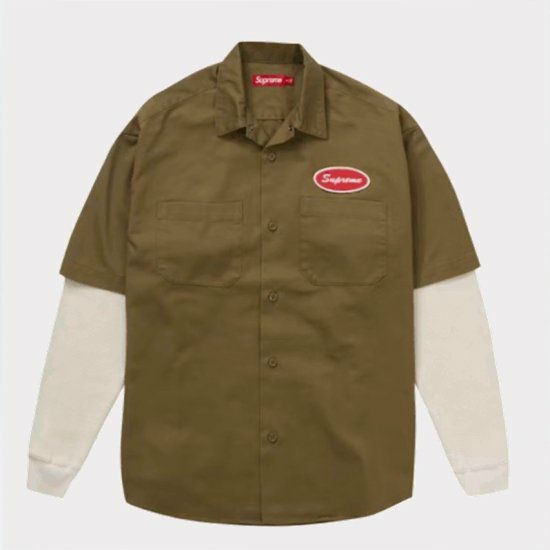 Supreme シュプリーム 2023AW Thermal Sleeve Work Shirt サーマル 