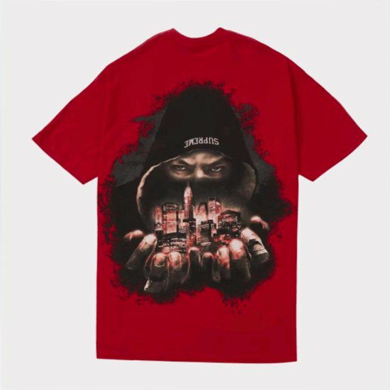 Supreme - Supreme☆Fighter TeeファイターTシャツチャコール L