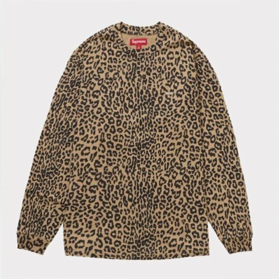 SUPREME シュプリーム 14SS Fur Pullover Leopard ファー ハーフジップ  
