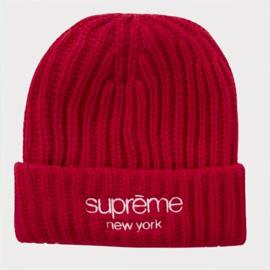 Supreme シュプリーム 2023AW Classic Logo Chunky Ribbed Beanie クラシックロゴチャンキーリブドビーニー  ニット帽 レッド 赤 | Supreme(シュプリーム)オンライン通販専門店 Be-supremer I 新作2024AW販売中